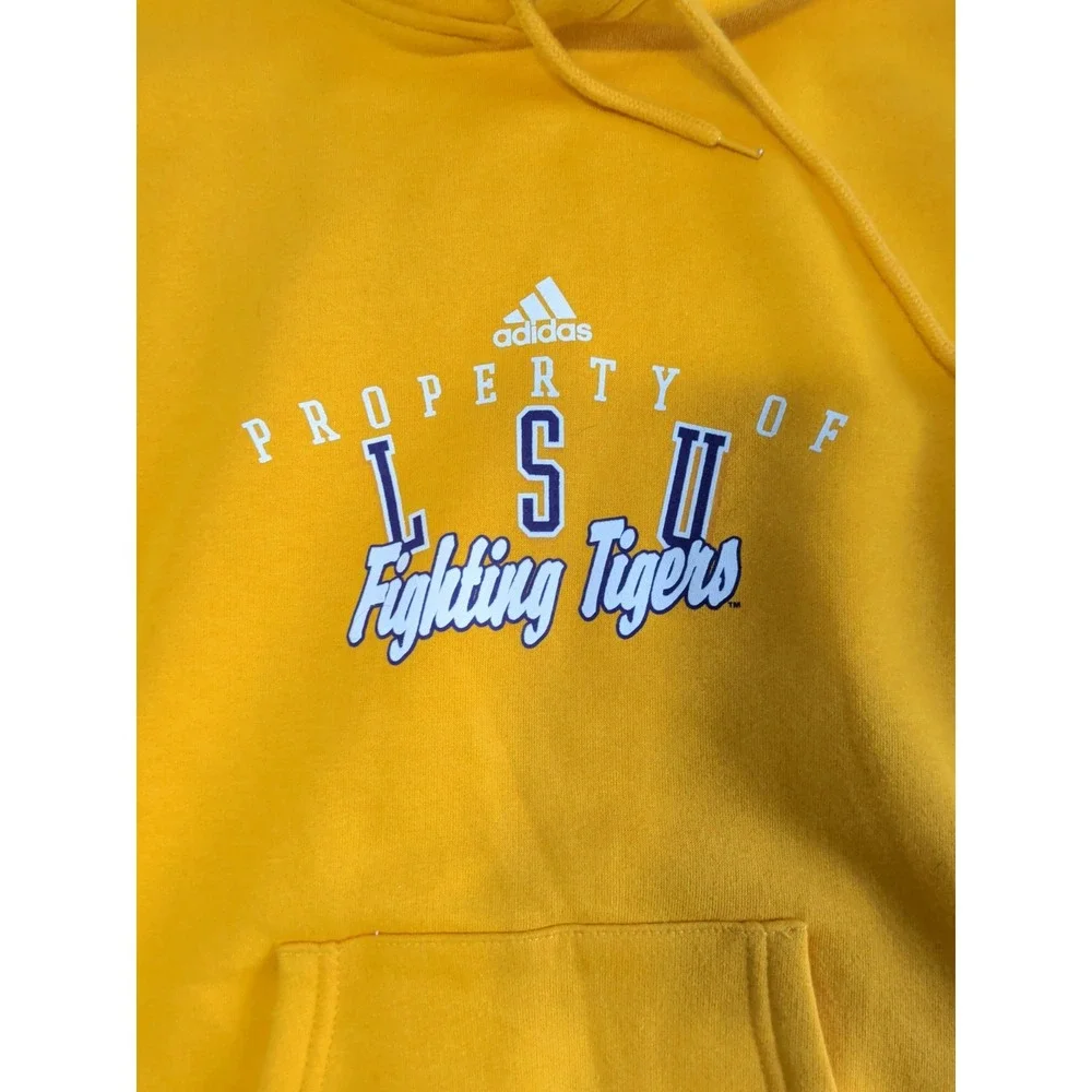 NEW  LSU LOUISIANA STATE TIGERS WOMENS HOODED SWEATSHIRT YELLOW MEDIUM